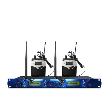 

Professional wireless in-ear monitoring system, professional stage performance monitoring system with 2 bodypack transmitters
