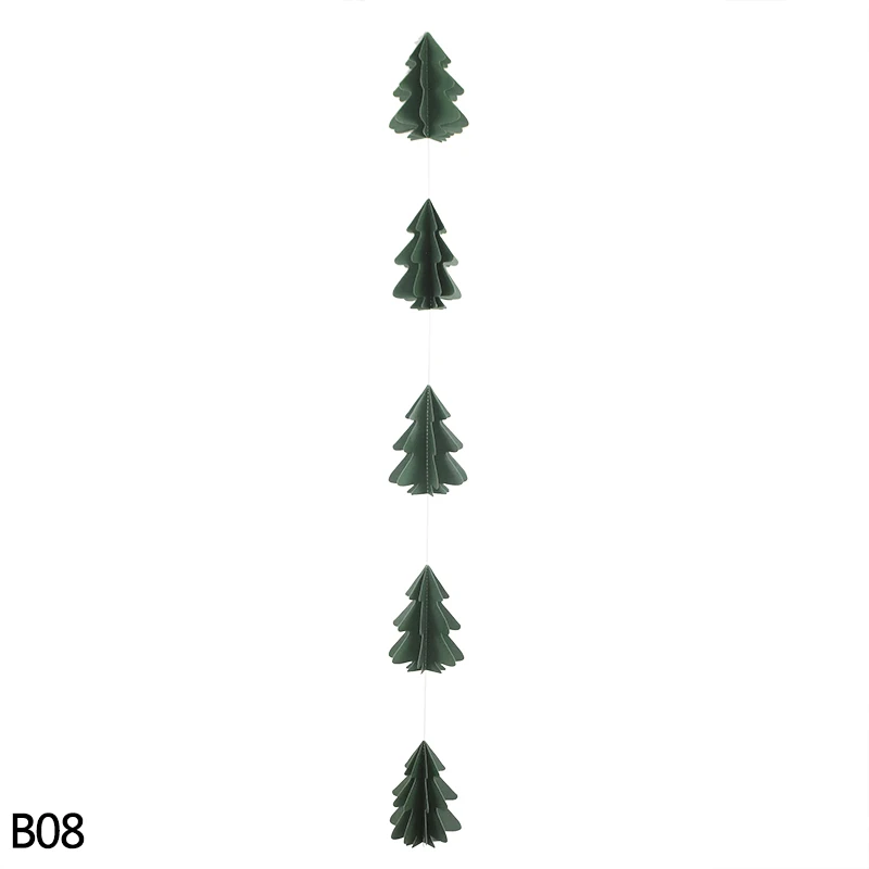 4-B08 2,5 м в форме рождественской ёлки баннер Мерцающая гирлянда из блестящей бумаги для подвесные рождественские украшения новогодние вечерние принадлежности для декора 8z - Цвет: 4-B08