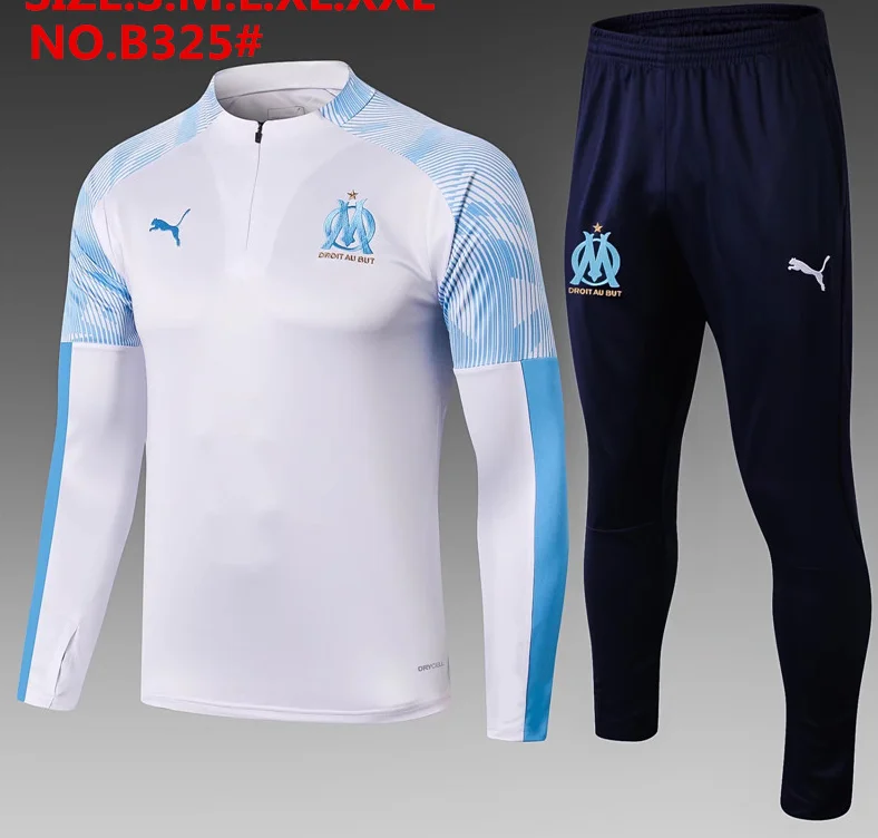 training Jacket coat Marseille Soccer jersey 19/20 Marseille Maillot PAYET THAUVIN AC PSG Jacket kit football jersey