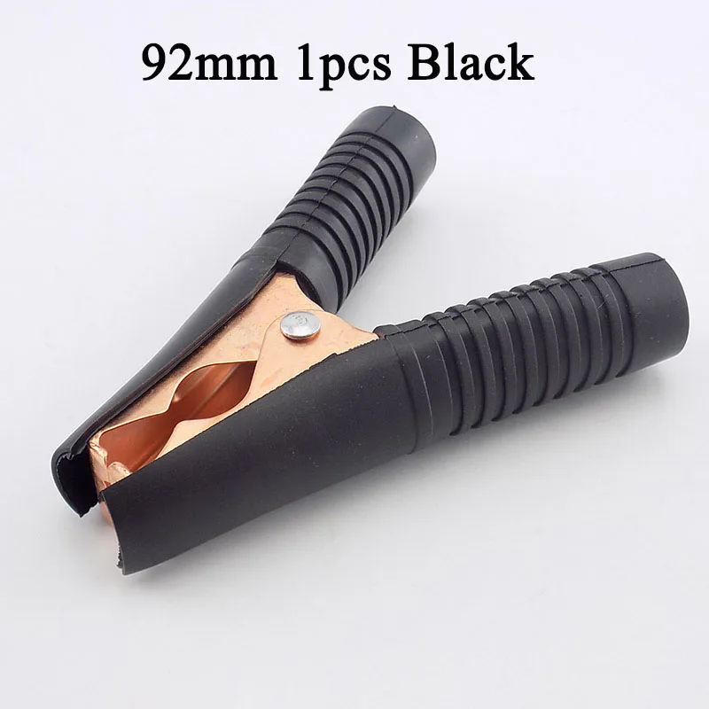 92mm Black 5A/30A/50A/100A электрические зажимы типа «крокодил» для автомобильных аккумуляторов, зажимы для Автомобильных тестовых зондов, зажим типа «крокодил», электрические инструменты для самостоятельной сборки - Цвет: 92mm Black