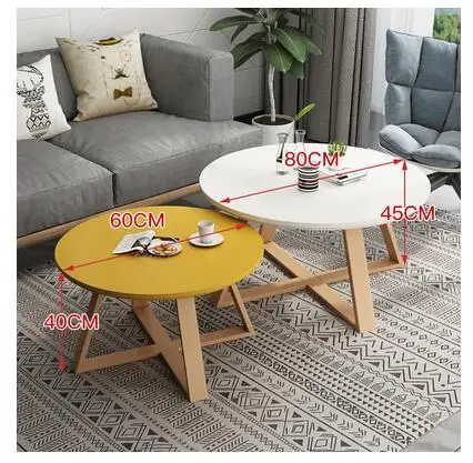 Нордический контрактный и рекреационный маленький чайный столик, гостиная, Домашнее использование, маленькая семья, простой и простой, настоящий деревянный circ - Цвет: 13