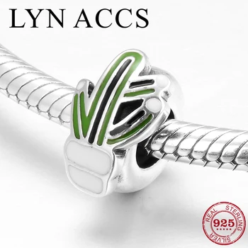 

Cactus potted shape Enamel Bead 925 Sterling Silver Spacer Stopper Beads for Jewelry Making fit Original LYNACCS Charms Bracelet