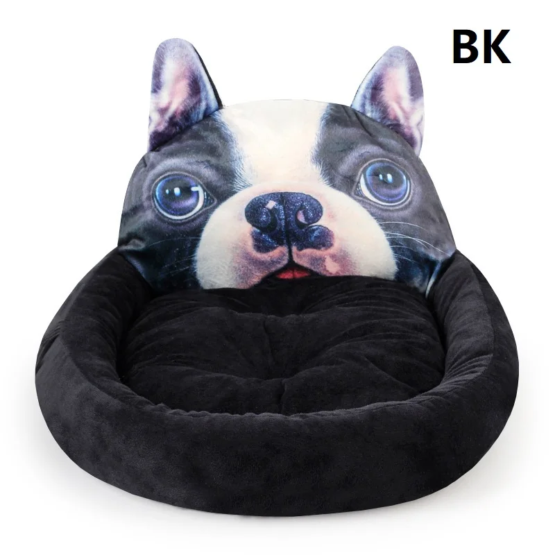Type BK 3D кровать для домашних животных диван коврики мультфильм дом зима теплый супер мягкий хлопок Собака котенок спальная кровать - Цвет: Type BK