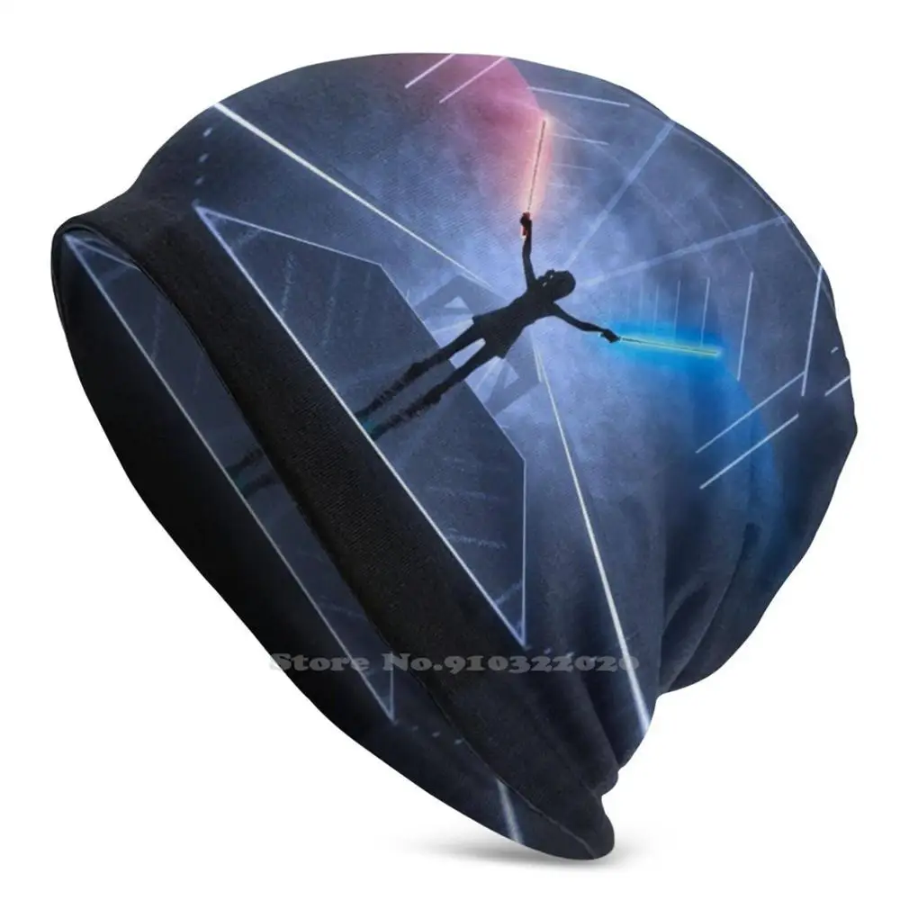 Beat Saber Art Print Knit Beanie Hat Uomo Donna Winter Diy Cap Beat Saber Beat Bs Aber Aber