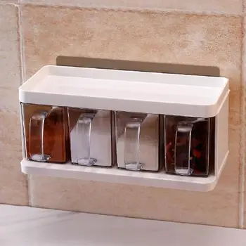 

Kitchen Seasoning Box Free Perforated Seasoning Box Seasoning Box Set Household Seasoning Box Seasoning Jar Storage Box Canister