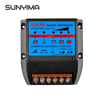 

SUNYIMA 12V 24V Solar Charge Controller Solar Panel Regulator Lithium Solid Battery Charge Controller 50A 40A 30A 20A 10A