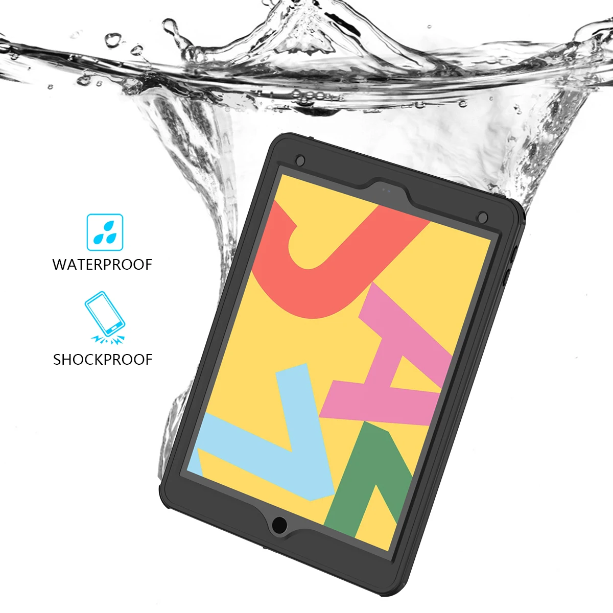 

For iPad 10.2 2019 Case IP68 Waterproof 360 Degree Protection Transparent Shockproof Tablet Cover For Apple iPad 10.2" 2019 Case