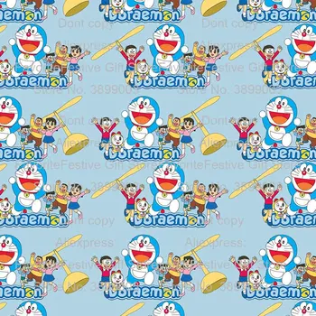 

Cartoon Doraemon DIY handmade patchwork polyster fabric cloth home textile Sewing DIY baby clothing girls dress