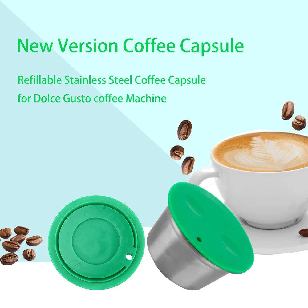 Compatible With Nescafe Coffee Machine Stainless Metal Rusable For Dolce Gusto Coffee Capsule Refillable Coffee Capsule