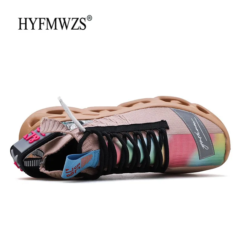 HYFMWZS/модные дизайнерские мужские спортивные туфли; нескользящая спортивная обувь для мужчин; zapatillas hombre Deportiva; большие размеры 38-46