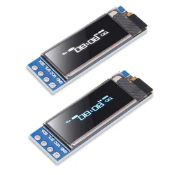 Écran LCD IC de 0.91 pouces, Module de bricolage OLED SSD1306 pour Anduino 128x32 I2C blanc bleu cc 5V 0.91 pouces 6 broches IIC pour Raspberry Pi 32 