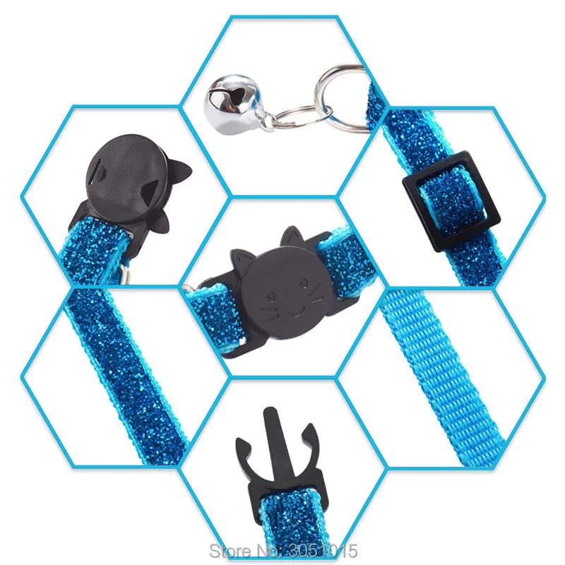 Оптовая продажа 100 PcsPet воротник цепи Bling для домашних животных колокол