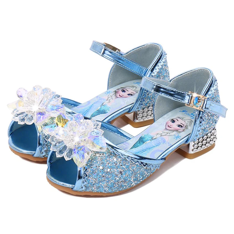 

Frozen kids sandals shoes for girls,toddlers summer shoes Dancing and party shoe bow rhinestone bow else shoes EUR size 23-37