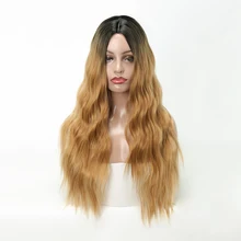 XINRAN длинные коричневые белые синтетические парики для женщин термостойкие косплей волосы розовый блонд парик