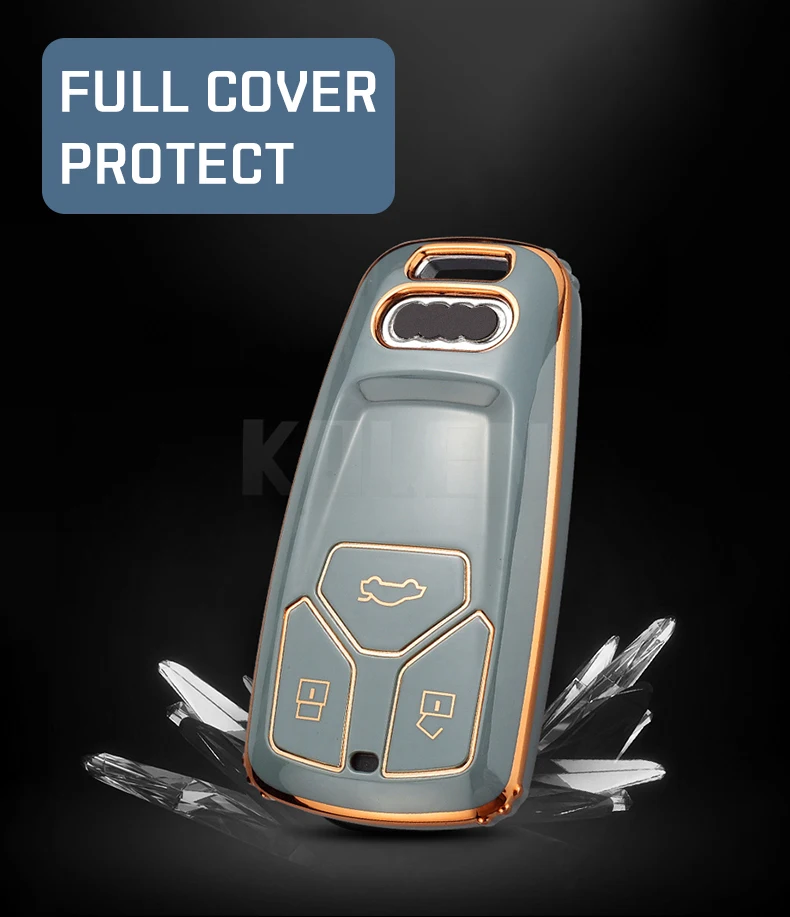Custodia/cover per Chiave/telecomando TPU per Audi A4 B9 A5 A6 8S 8W Q5 Q7 4M S4 S5 S7 TT TTS TFSI RS Protector accessori - H40cdb40e5435499c96ce8c713e36380at