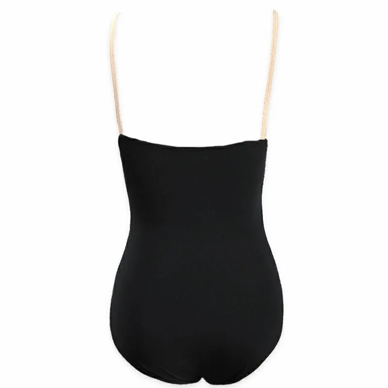 Женский балетный купальник черный или белый боди из хлопка и спандекса для
