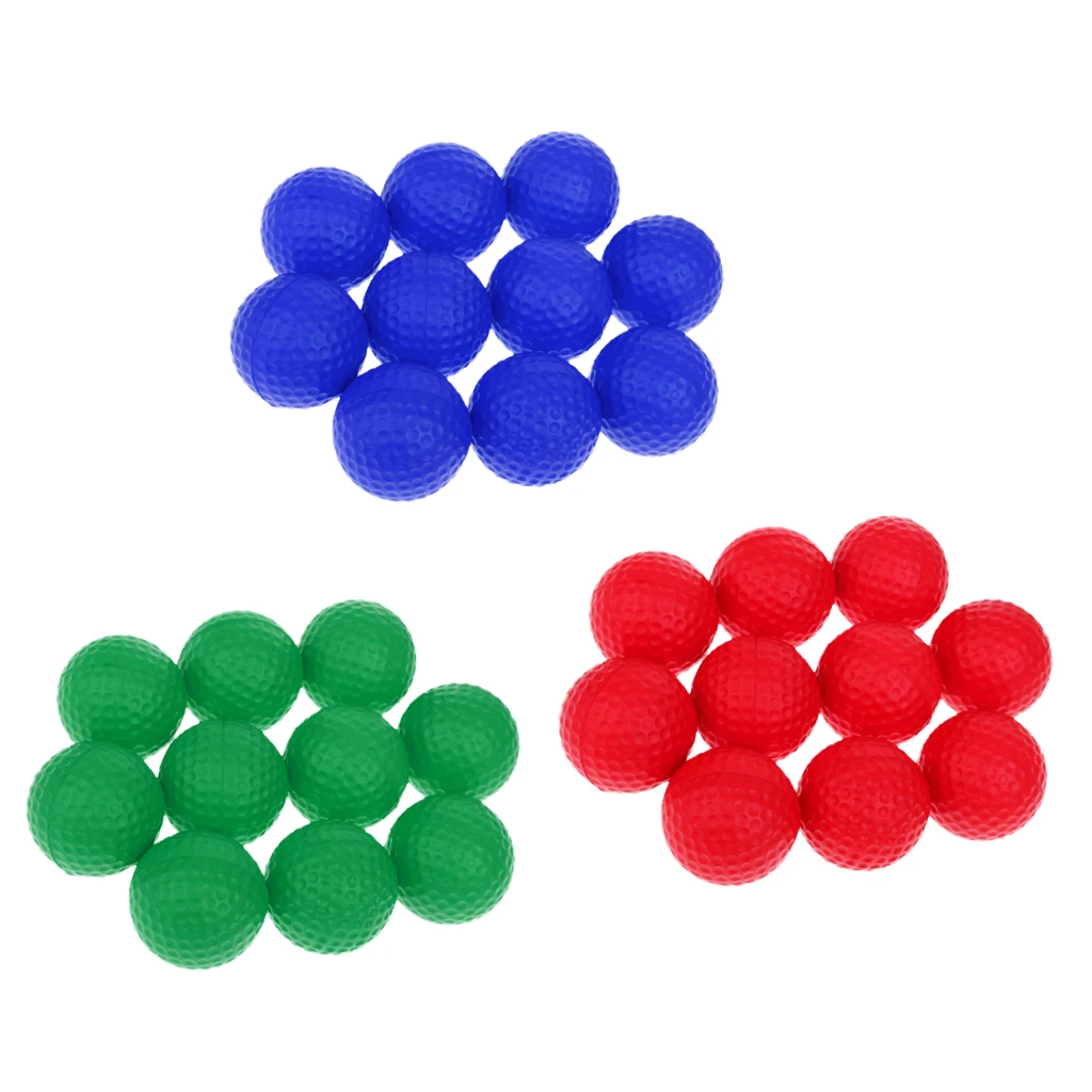 30 Pieces PU Foam Sponge Soft Elastic Golf Balls Indoor Outdoor Golf Training Aid Balls Mixed Color Golf Accessories