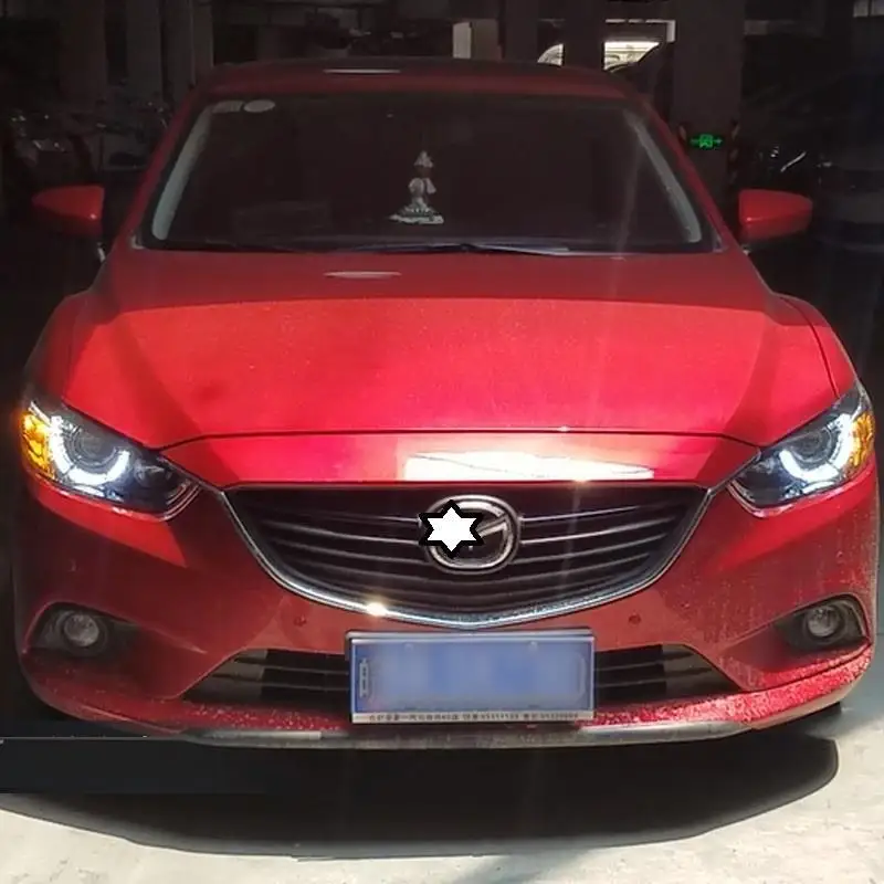 Assessoires ходовой боковой указатель поворота аксессуар Стайлинг Automovil Led Drl фары автомобиля фары в сборе 17 18 для Mazda Atenza