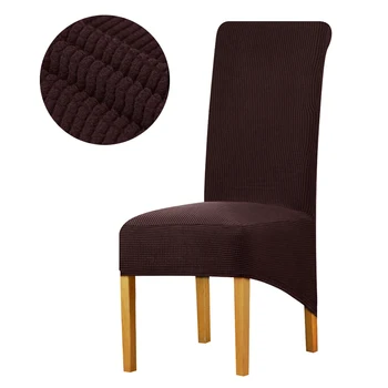 

Leorate 10 Colors Elastic Chair Cover Polar Fleece Fabric Long Back XL Size High Back Seat Chair Covers For Home Banquet Party