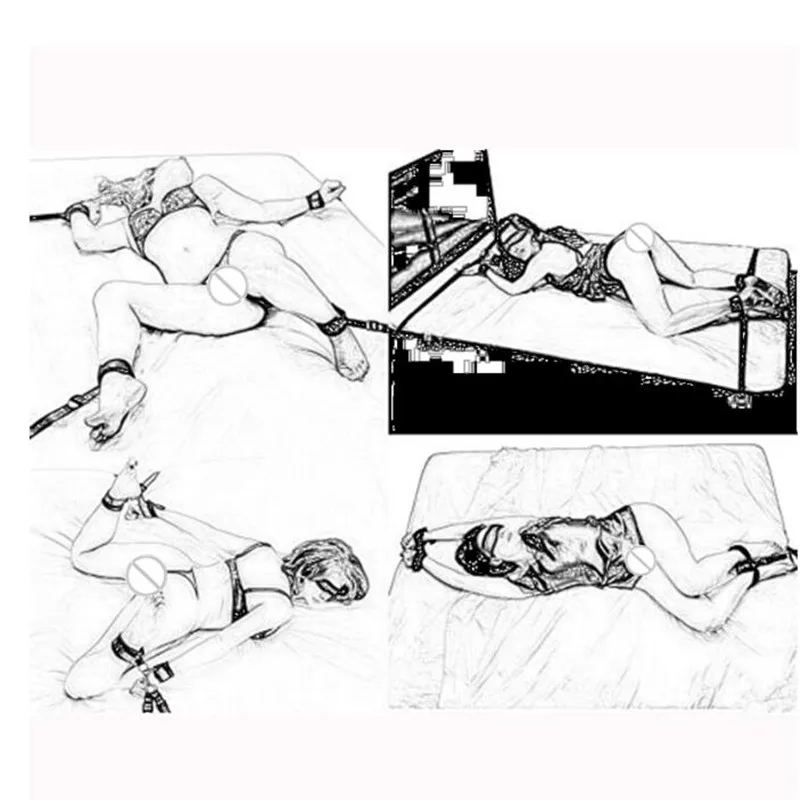 Sex Toys For Woman Men Bdsm Bondage Set Under Bed Erotic Restraint Handcuffs &amp Ankle Cuffs Gag Sexy Lingerie Adults Games |