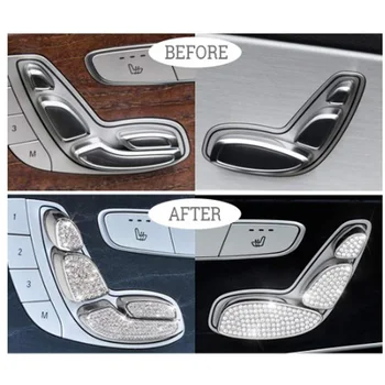 

Decorations Seat Button Cover Trim Decals Switch Regulator Bling Control Durable 7PCS