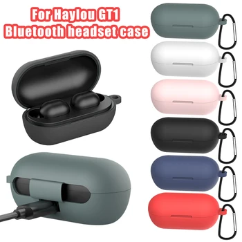 

For Xiaomi Haylou GT1 Wireless Headphones Bluetooth Earphone Silicone Case Protective Cover With Anti-lost Buckle