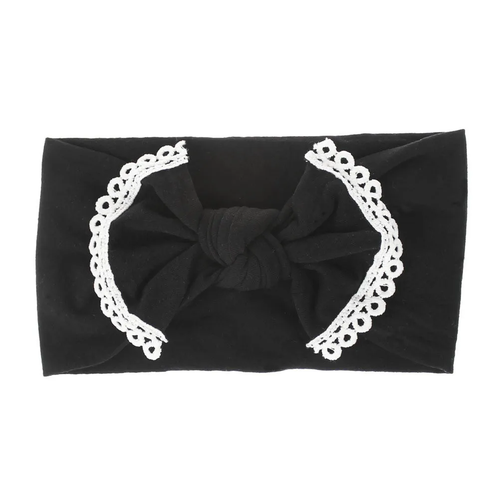 2020 Brand New Newborn Toddler Baby Girls Baby Bow Lace Elastic Hair Headband Hair Accessories Baby Gifts