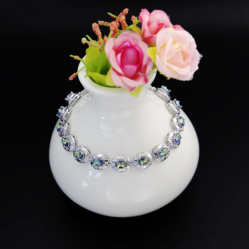 Hot Sale Fashion Jewelry Sets For Women Weddings Green Cubic Zirconia Necklace pendant Earrings | Украшения и аксессуары