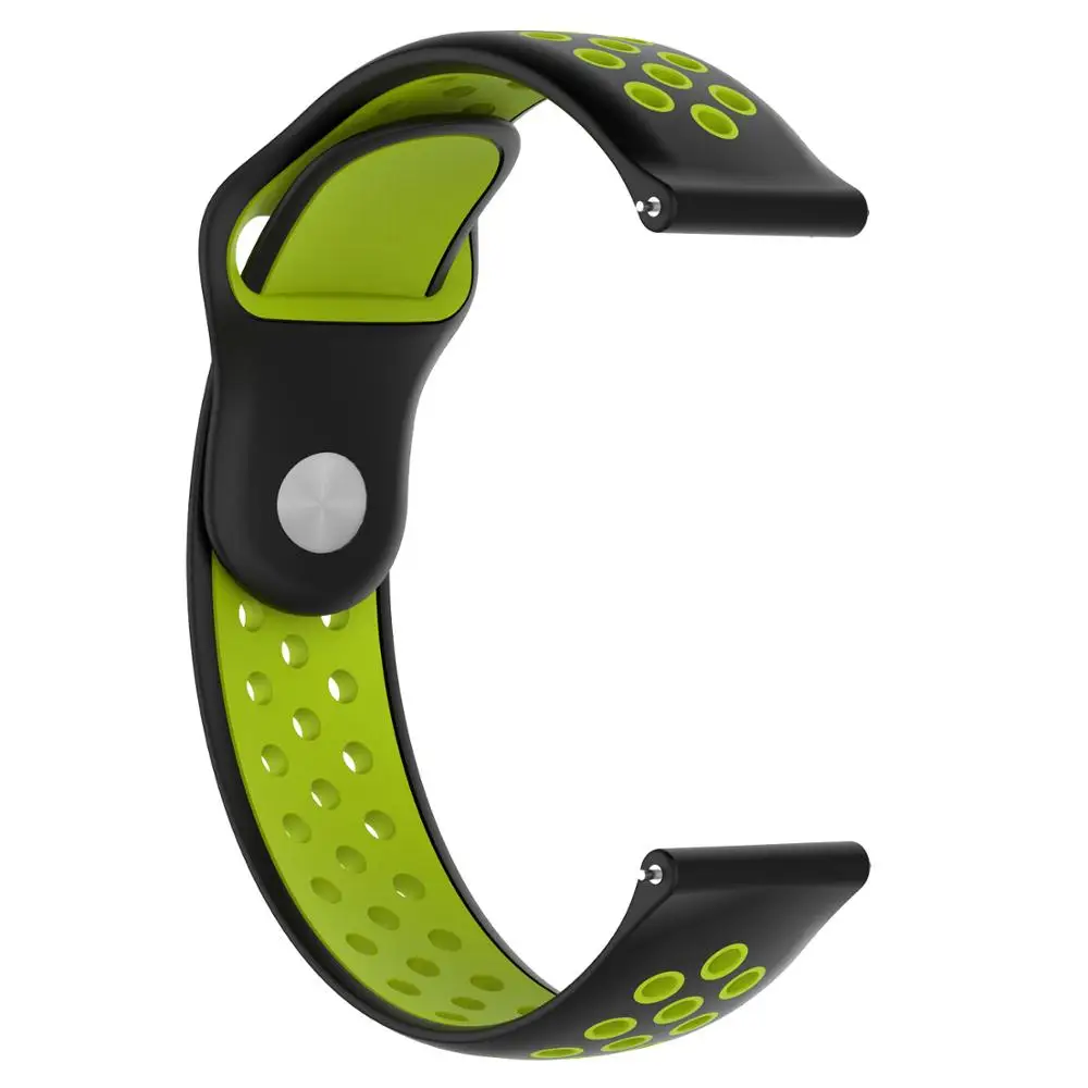 BOORUI Amazfit ремешок силиконовый Браслет замена для Xiaomi Huami Amazfit Bip 20 мм 22 мм ремешок умные аксессуары для Huami - Цвет: black  apple green