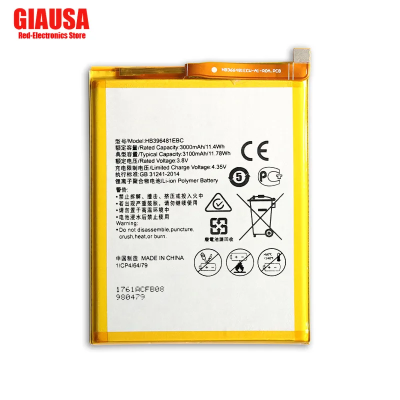 

For Huawei Battery HB366481ECW Battery for Honor 8 Wholesale Brand New Polymer Lithium Battery
