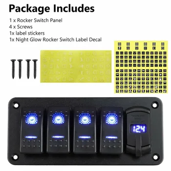 

12V / 24V Rocker switch IP67 5 Gang Waterproof Rocker Switch Dual Boat