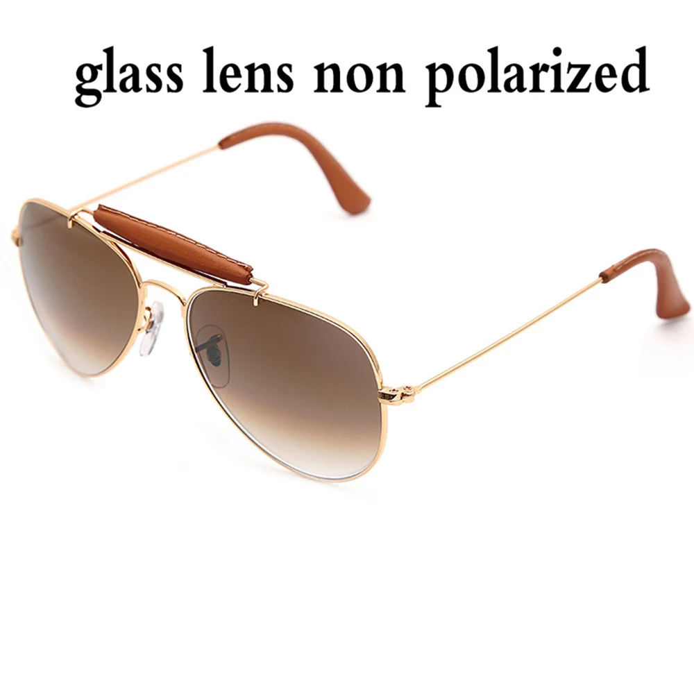 Винтажные Солнцезащитные очки для мужчин и женщин, поляризационные солнцезащитные очки с градиентным стеклом 58 мм UV400 - Цвет линз: gradient brown glass