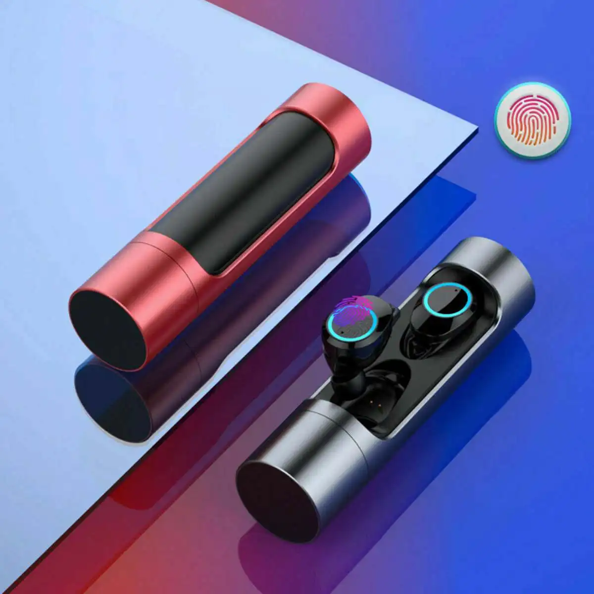 

TWS bluetooth 5.0 Wireless Earphones Stereo Earbuds Touch Control Waterproof Sports Headset 1000 mAh Power Bank with Mic