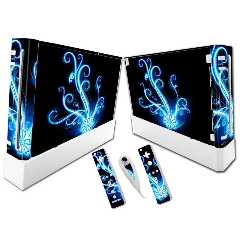 For W ii Console Cover with  Remotes Controller Skins For Nintend w ii skin sticker for w ii skin-