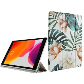 

Flowers Banana Leaf for Apple IPad Pro 10.5 inch 2017 Case Leather Auto Wake/Sleep Tablet Stand Cover Pencil Holder Shockproof