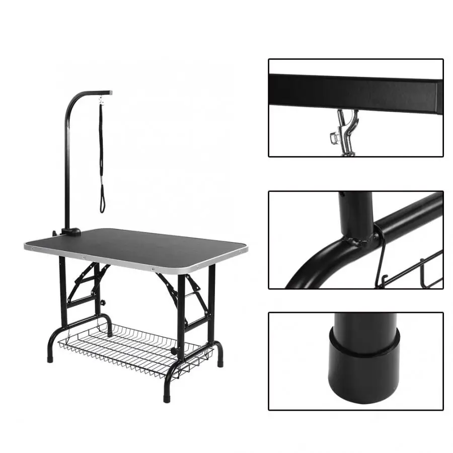 Складной стол для стрижки собак из нержавеющей стали, регулируемый стол для ухода за шерстью кошек и собак