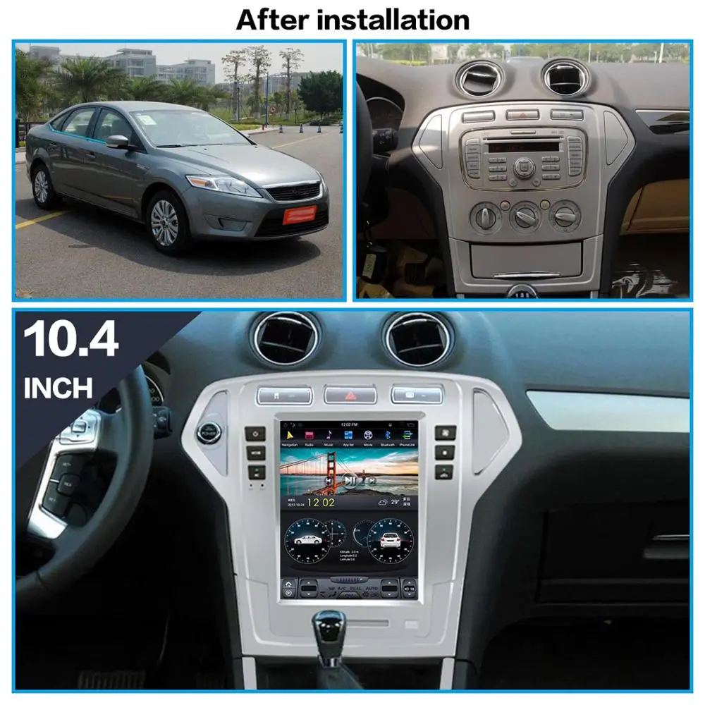Android 9,0 Tesla стиль вертикальный экран автомобиля gps навигация для Ford Mondeo/Fusion MK4 2007+ головное устройство мультимедиа радио плеер
