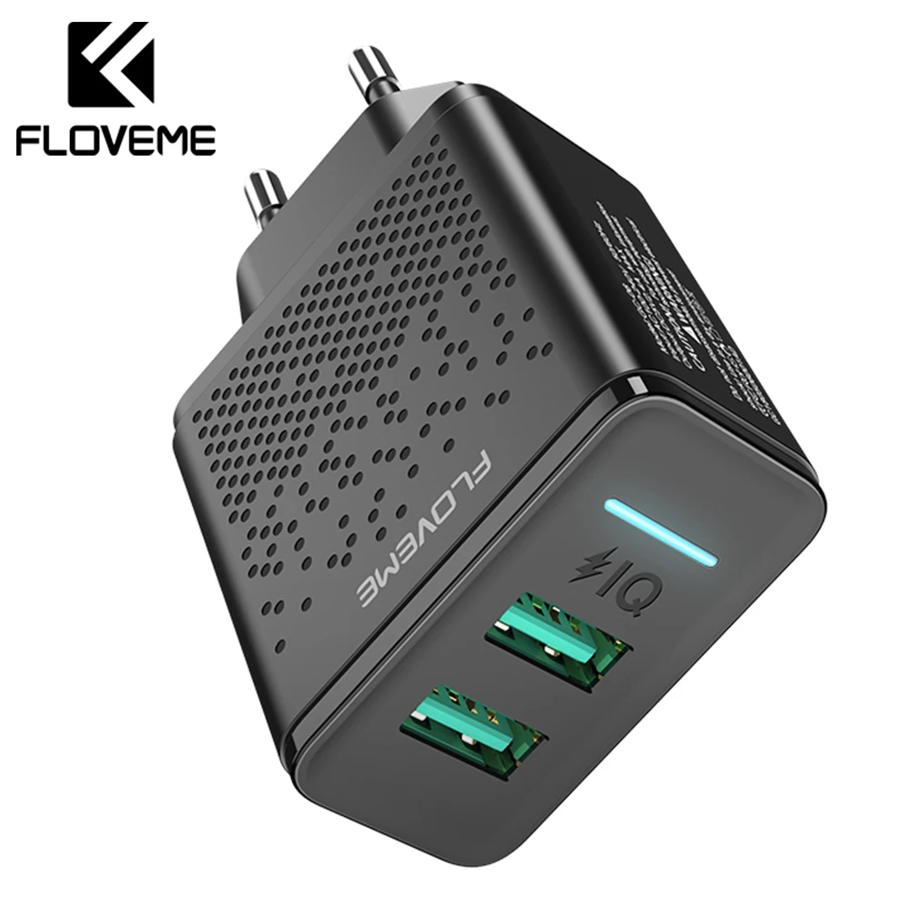 FLOVEME USB зарядное устройство для iPhone X XR XS MAX, настенное зарядное устройство для мобильного телефона, зарядное устройство для samsung Xiaomi Cargador Carregador USB