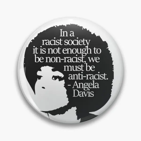 Регулируемая мягкая булавка с пуговицами Angela Davis забавный декор для влюбленных
