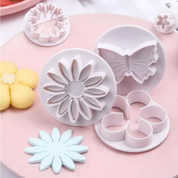 

Plastic Baking Spring Mould 33 Pieces 10 Types Sugar DIY Kitchen Cake Tools Decoration Biscuit Daisy Flower Mold Cookie Maker