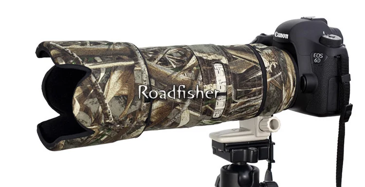 Roadfisher камуфляж Открытый водонепроницаемый пылезащитный объектив камеры обёрточная бумага ткань покрытие пальто для CANON EF 70-200 F2.8 LIS II USM
