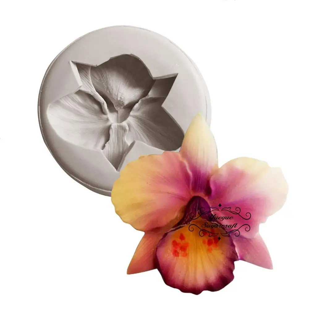 Yueyue Sugarcraft цветок орхидеи силиконовая кружевная форма для украшения торта инструменты confeitaria Силиконовые Формочки помадка форма для выпечки торта