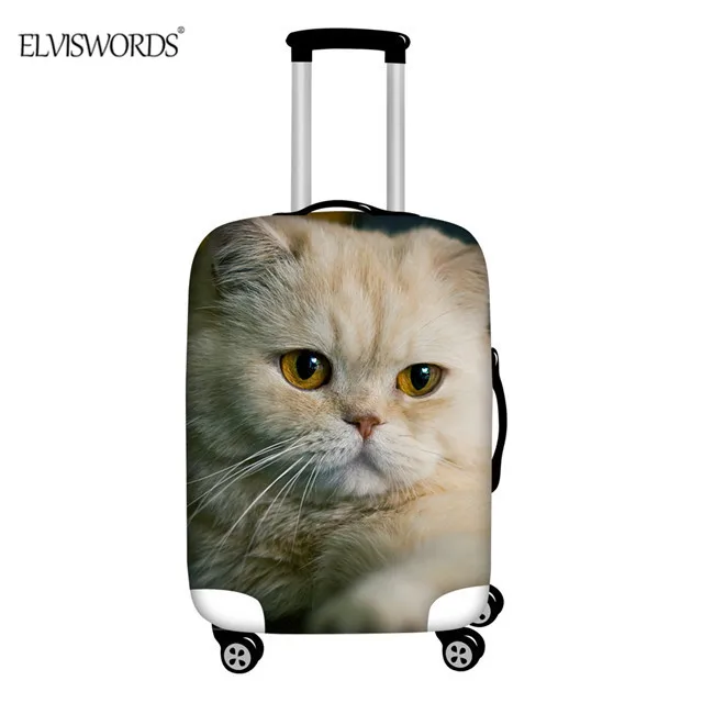 ELVISWORDS чемодан Защитные чехлы для 1"-32" 3D короткошерстная кошка печать чехол для багажа пылезащитный дождевик - Цвет: HMC1095
