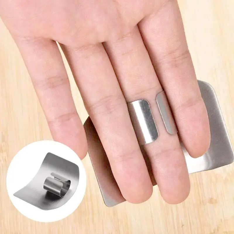 Finger Protector Finger Guard 1pc Steel Finger Guard Vegetable Cutting Hand Guard Finger Protector Kitchen Tools