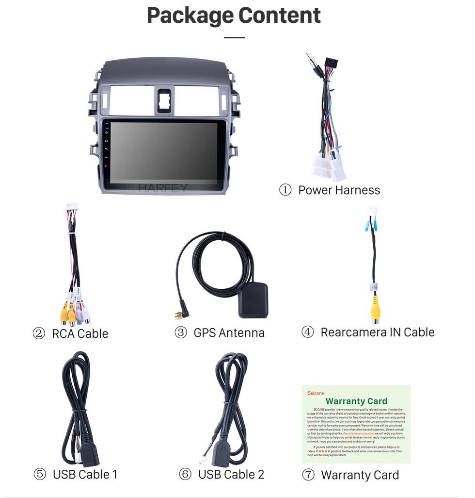 Flash Deal Harfey Android 9.0/8.1 9" 2 Din Car Radio For 2007 2008 2009 2010 Toyota OLD Corolla GPS Multimedia Player 3G Wifi Head Unit 14