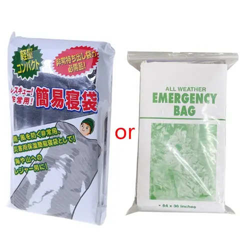 Waterproof Silver Reusable Emergency Foil Camping Survival Sleeping Bag