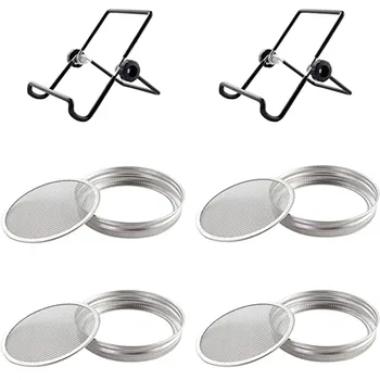 

Stainless Steel Germination Frame 2 And 4 Stainless Steel Germination Can Lids #C