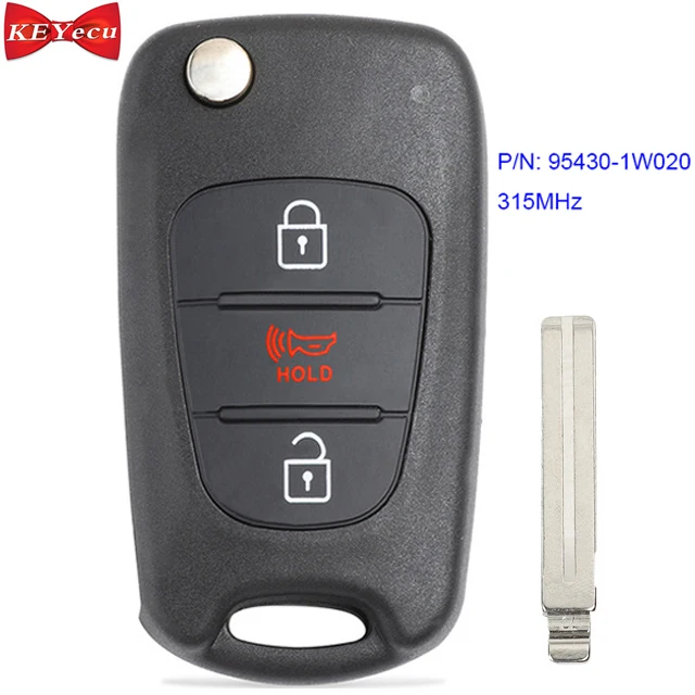 KEYECU для Kia Rio 2012 2013 модифицированный пульт дистанционного управления автомобильный брелок 3 кнопки 315 МГц P/N 95430-1W020