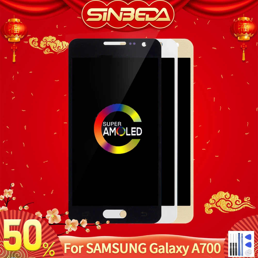 AMOLED Мобильный телефон lcd для SAMSUNG Galaxy A700 lcd сенсорный экран дигитайзер для SAMSUNG A7 lcd A7009 A700H A700F A700S A700K