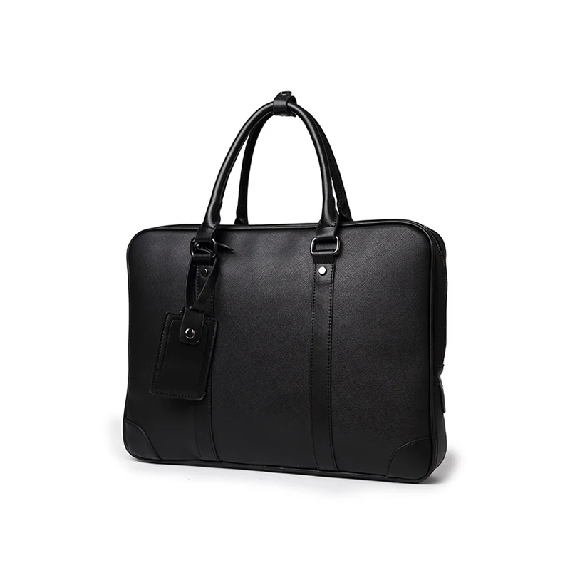 

New men's business briefcase High capacity PU leather laptop bag Multi-functional high-grade leather handbag